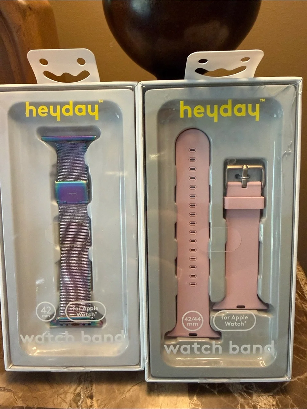 heyday Pink Silicone & Iridescent Nylon 42/44mm Watch Band Set